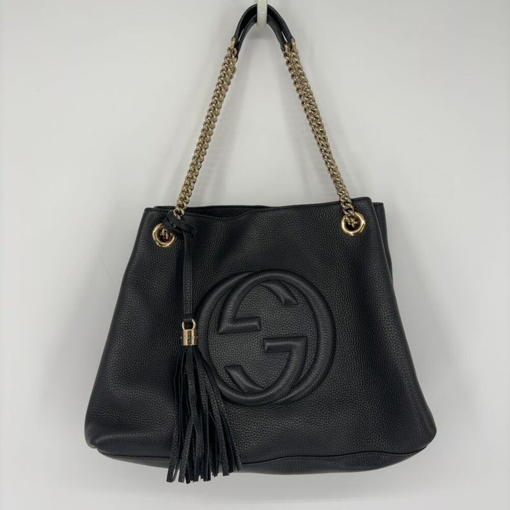 Gucci Black Bag with Gold Chains